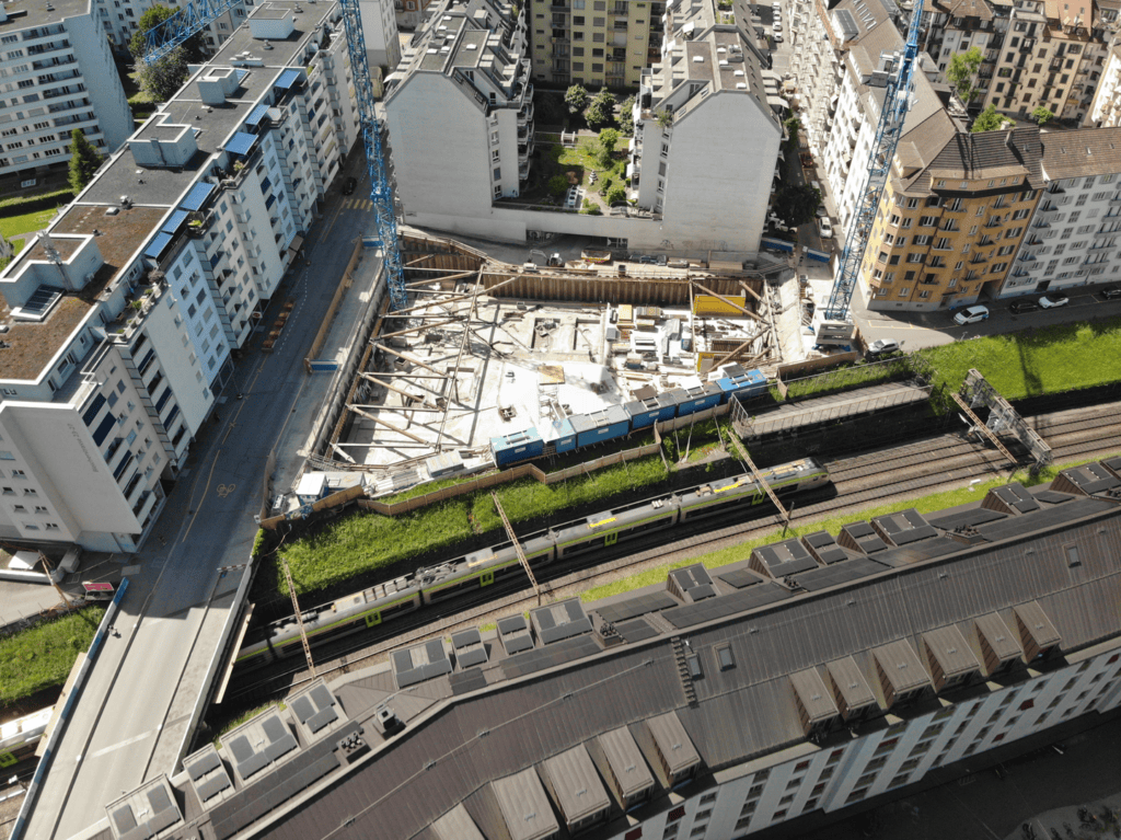 Baustelle Bleicherstrasse Luzern - Übersichtsfoto